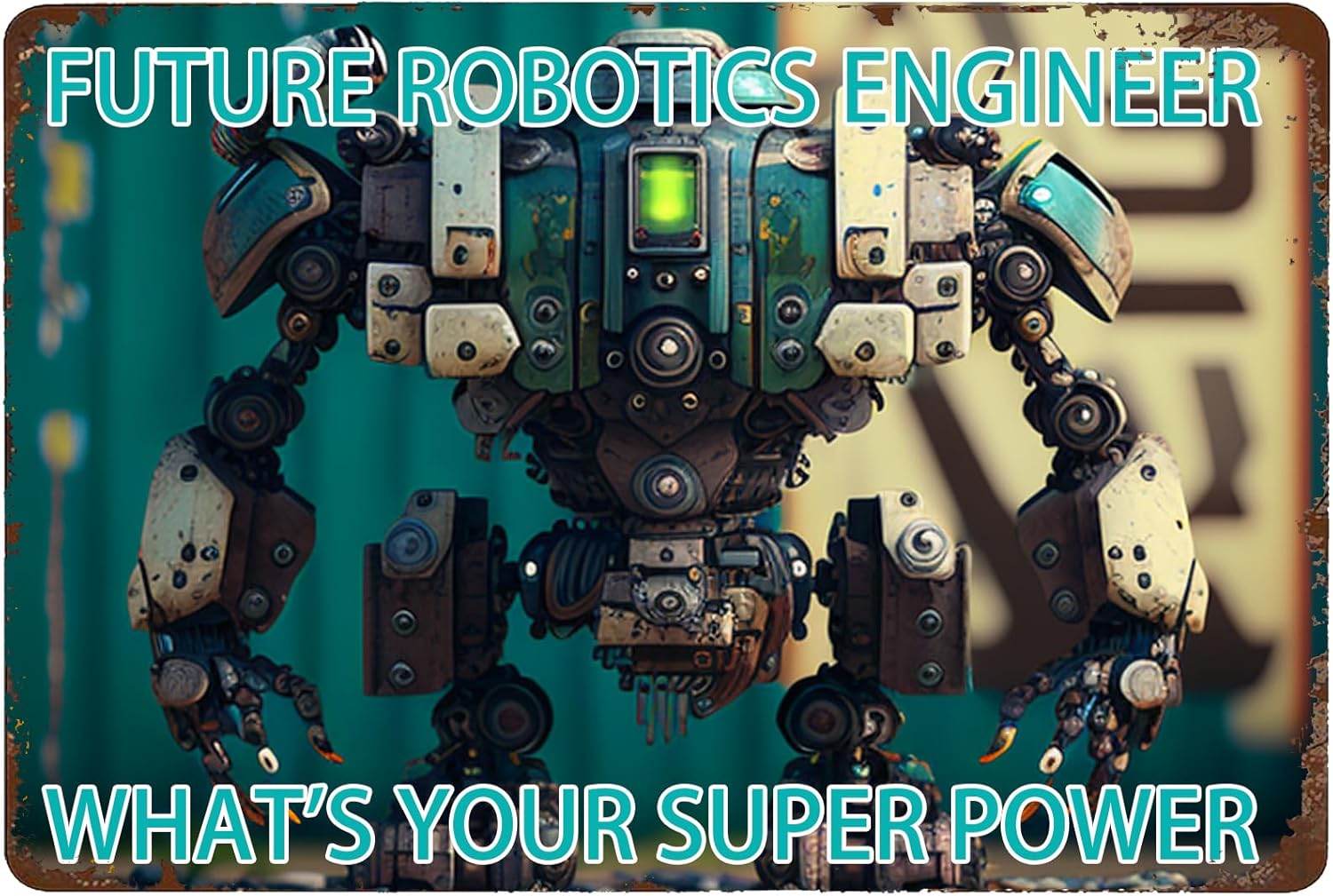 Office Tech Decor - Panneau métallique pour ingénieur en robotique