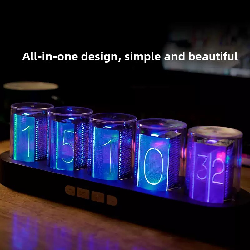 Office Tech Decor - Horloge numérique à tubes Nixie LED