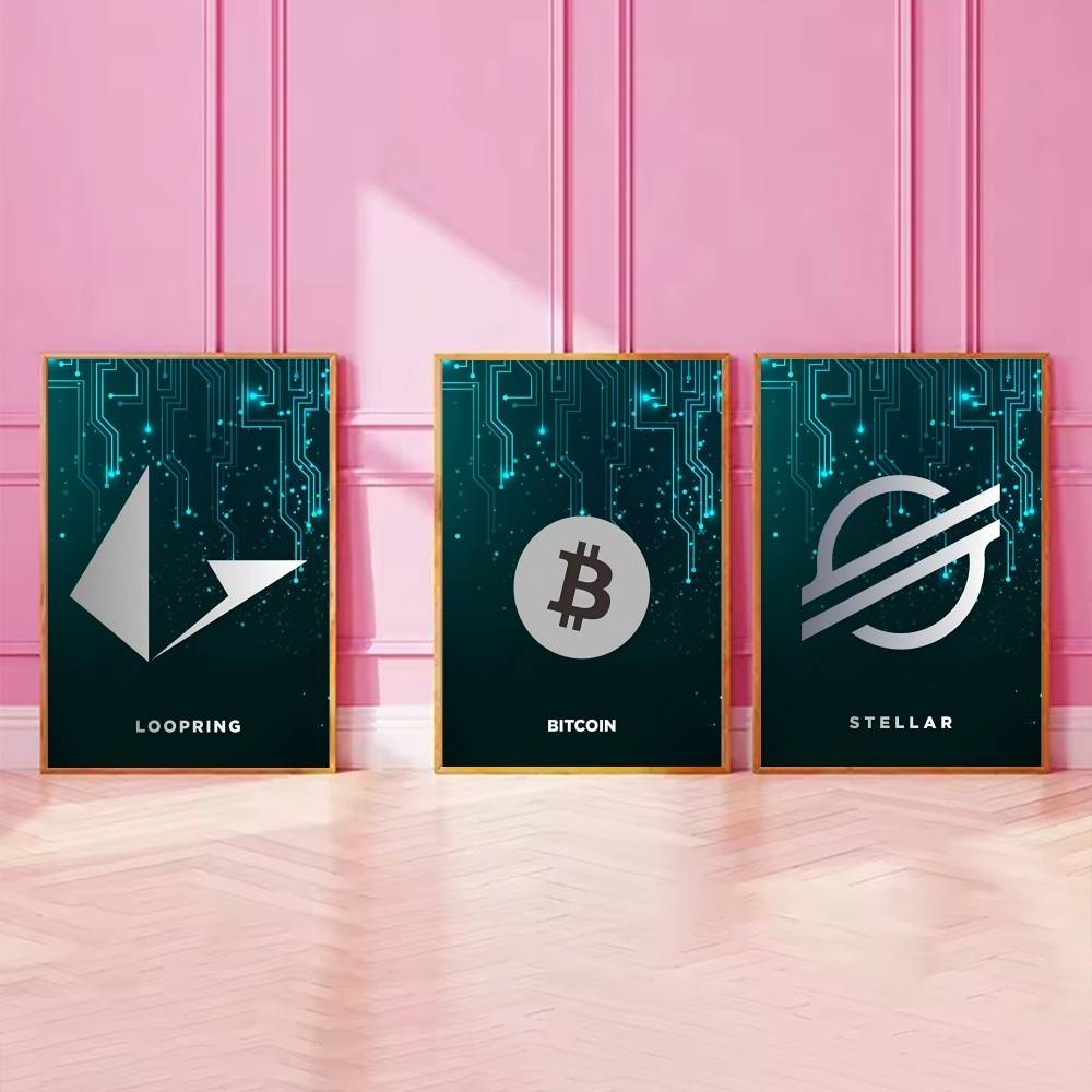 Affiche de symboles crypto de  - Office Tech Decor avis et prix