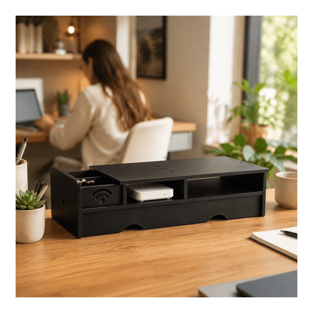 Boîte de rangement noire mate  - Office Tech Desk avis et prix
