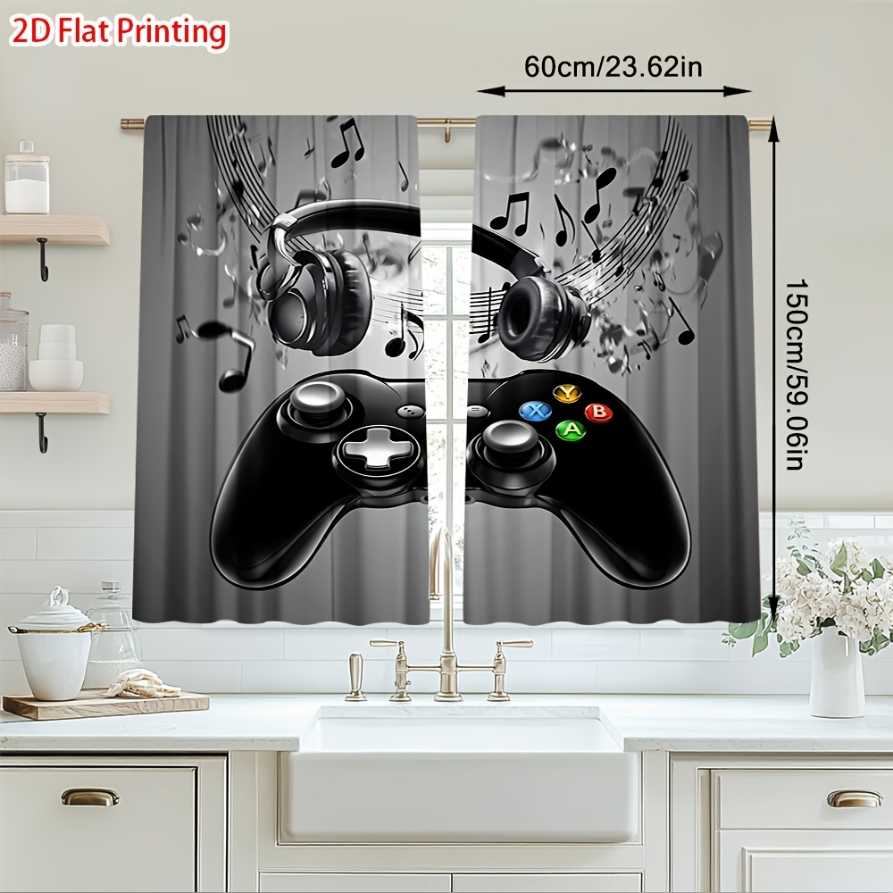2 rideaux imprimés manette de  - Office Tech Decor avis et prix